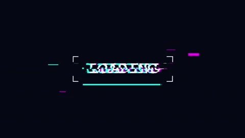 Loading glitch digital animation with signal interference and distorted pixel Stock Footage 345655642