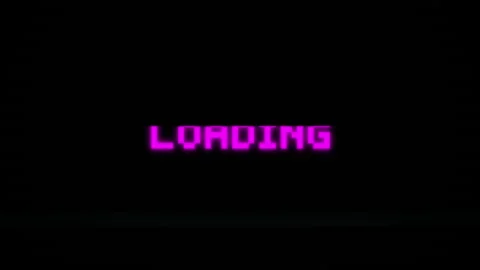 Loading glitch text on black background Stock Footage 340253170