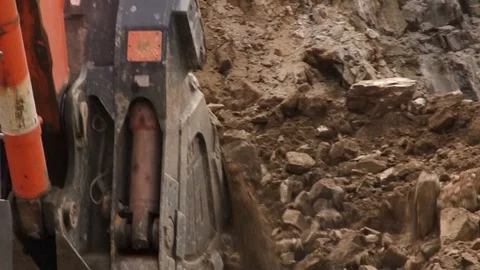 Loading of gold ore into a huge dump truck Stock Footage 93867184