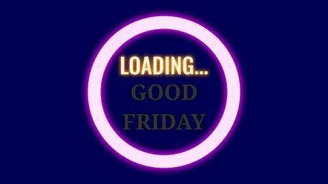 Loading good friday animation with bright blinking light Stock Footage 266787876