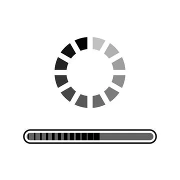 Loading Grey Icon Loading Grey Icon Isolated on White Background Copyright... Stock Photos
