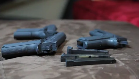 Loading the guns Stock Footage 1100257