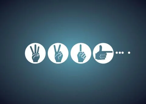 Loading hand icons Stock Illustration