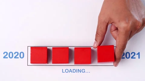 Loading happy new year 2020 to 2021. Stock Footage 145542967