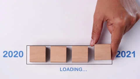 Loading happy new year 2020 to 2021. Stock Footage 145542981