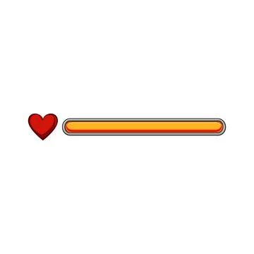 Loading health bar cartoon vector illustration Stock Illustration
