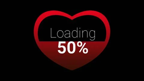 Loading heart 50 percent Stock Illustration