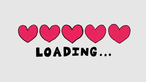 Loading heart hand drawn cartoon Animation with alpha channel. Stock Footage 300100892