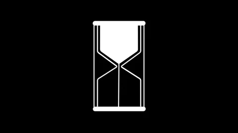 Loading Hourglass Cursor Sandglass, hourglass turns, clock, time outline Time is Stock Footage 278418565