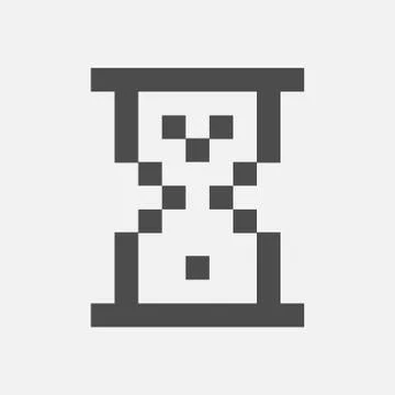 Loading Hourglass isolated on white background. Vector illustration. Stock Illustration