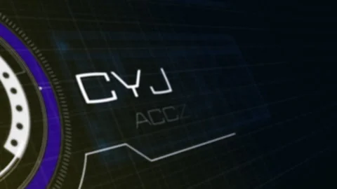 Loading HUD interface intensifying purple arc and nodes at grid, morphing CYBER Stock Footage 311473217