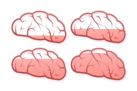 Loading Human brain medical. Internal organ. Neural network. Brainstorming, idea イラスト素材