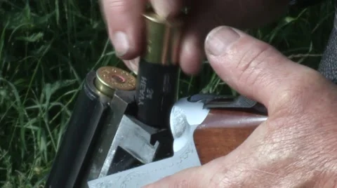 Loading a Hunting Rifle Stock Footage 41380491