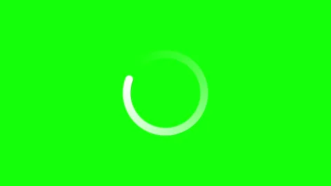 Loading icon animation looping on green screen Stock Footage 297656032
