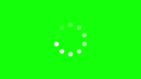 Loading icon animation looping on green ... | Stock Video | Pond5
