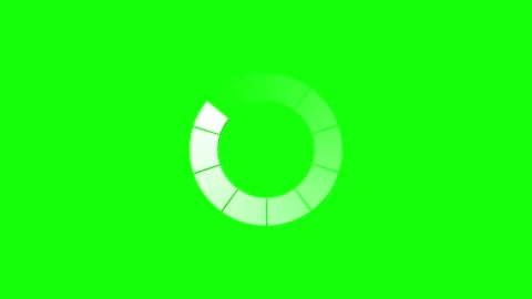 Loading icon animation looping on green screen Stock Footage 297656202