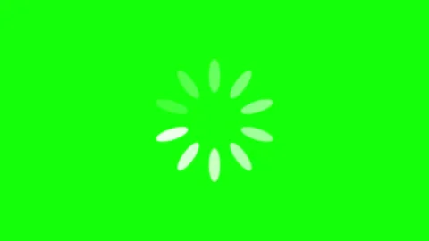 Loading icon animation looping on green ... | Stock Video | Pond5