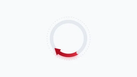 Loading Icon Animation with a Red Circular Arrow Continuously Moving as a P.. Video stock 347067438
