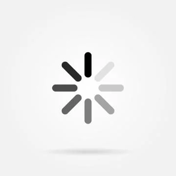 The loading icon. Buffering, download symbol. logo. Stock - Vector illustration. Stock Illustration
