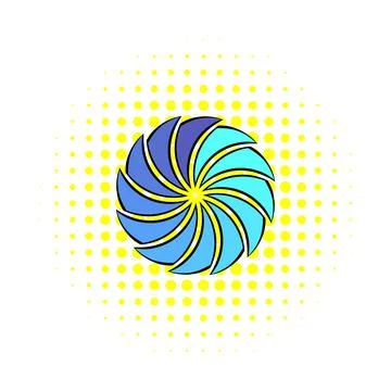 Loading icon in comics style Stock Illustration
