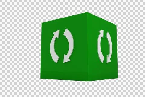 Loading icon on cube Stock Illustration