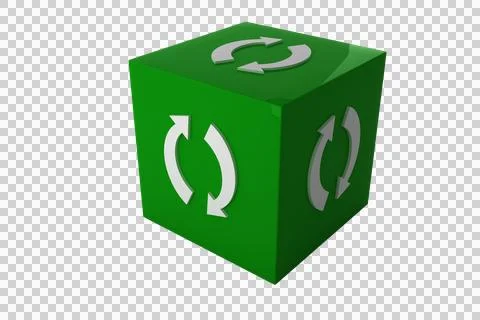 Loading icon on cube Stock Illustration