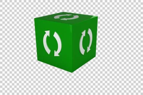 Loading icon on cube Stock Illustration