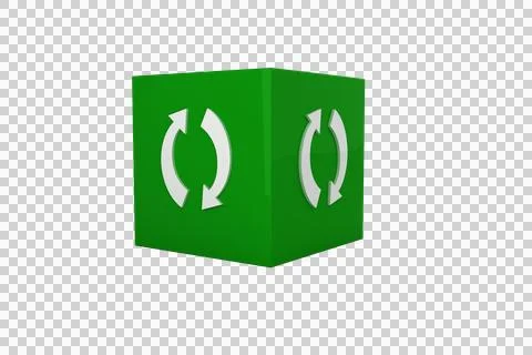 Loading icon on cube Illustrazione stock
