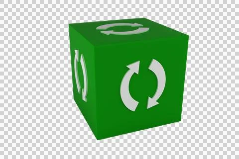 Loading icon on cube Stock Illustration