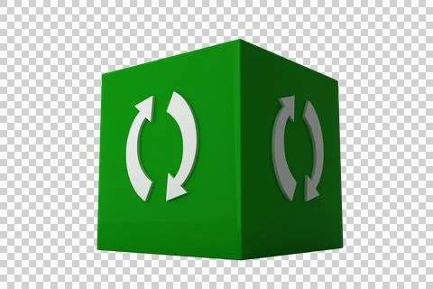 Loading icon on cube Stock Illustration