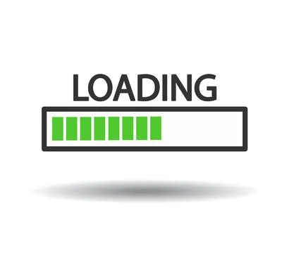 Loading icon flat design. vector illustration Illustrazione stock