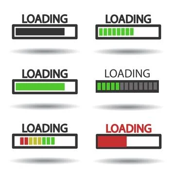 Loading icon flat design. vector illustration Ilustración de archivo