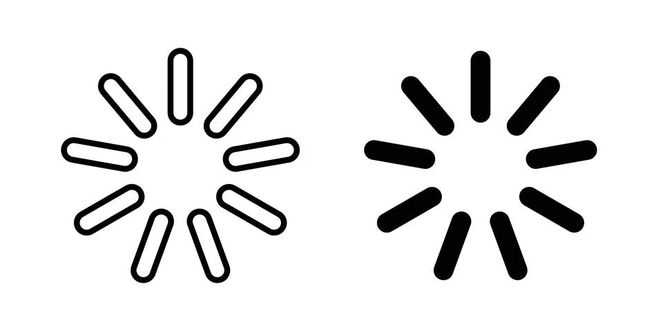 Loading icon illustration. Pixel perfect vector graphics Illustrazione stock