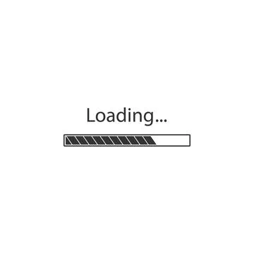 Loading icon isolated. Progress bar icon. Flat design. Vector Illustration Illustrazione stock