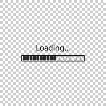 Loading icon isolated on transparent background. Progress bar icon. Flat design 스톡 일러스트