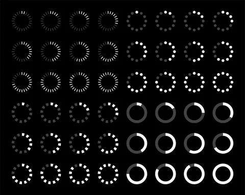 Loading icon. Load set. Upload icons. Loading bar. Loader set. - vector Stock Illustration