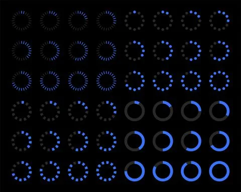 Loading icon. Load set. Upload icons. Loading bar. Loader set. - vector Stock Illustration