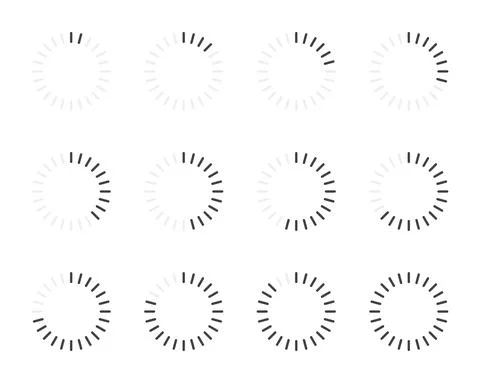 Loading icon. Load set. Upload icons. Loading bar. Loader set. Vector Illustrazione stock