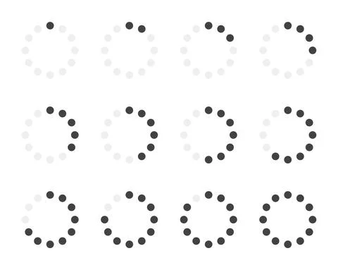 Loading icon. Load set. Upload icons. Loading bar. Loader set. Vector Stock Illustration