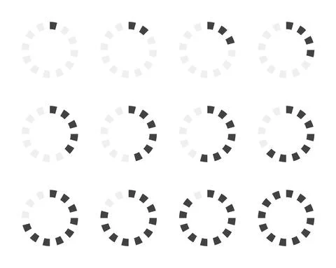 Loading icon. Load set. Upload icons. Loading bar. Loader set. Vector Stock Illustration