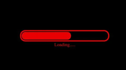 Loading icon loading bar and percentage Futuristic progress loading bar icon Stock Illustration