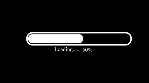 Loading icon loading bar and percentage Futuristic progress loading bar icon Stock Illustration