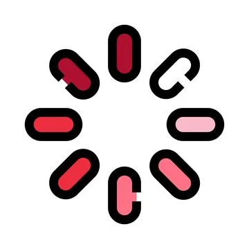 Loading icon representing buffering and progress indicator Stock Illustration