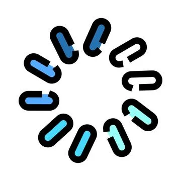 Loading icon representing digital buffering process 库存插图