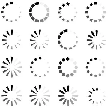 Loading icon set Stock Illustration