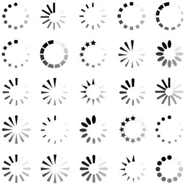 Loading icon set Stock Illustration