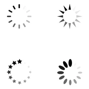 Loading icon set Stock Illustration
