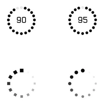 Loading icon set Illustrazione stock