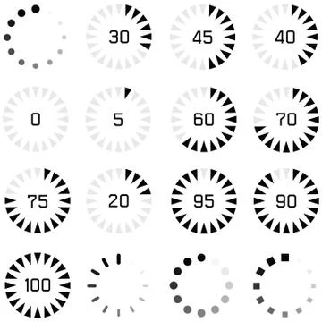 Loading icon set Stock Illustration