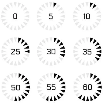 Loading icon set Illustrazione stock